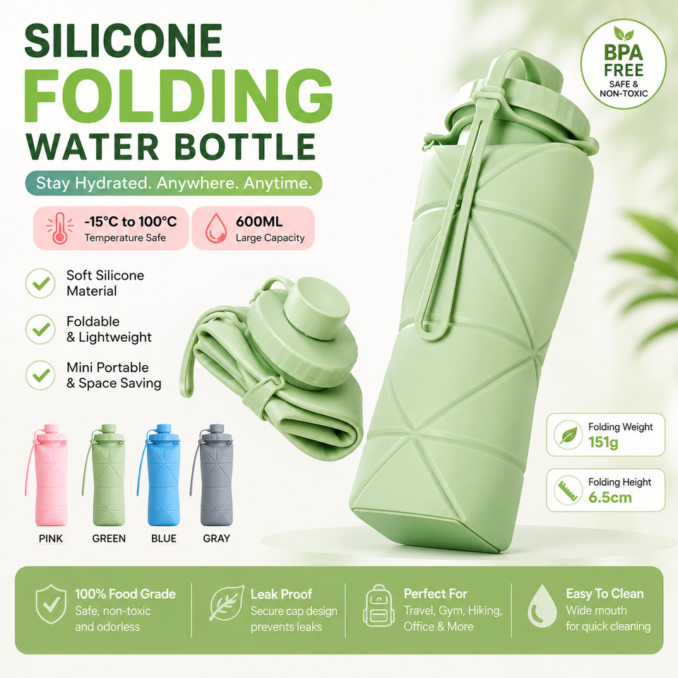 Foldable Silicone Water Bottle