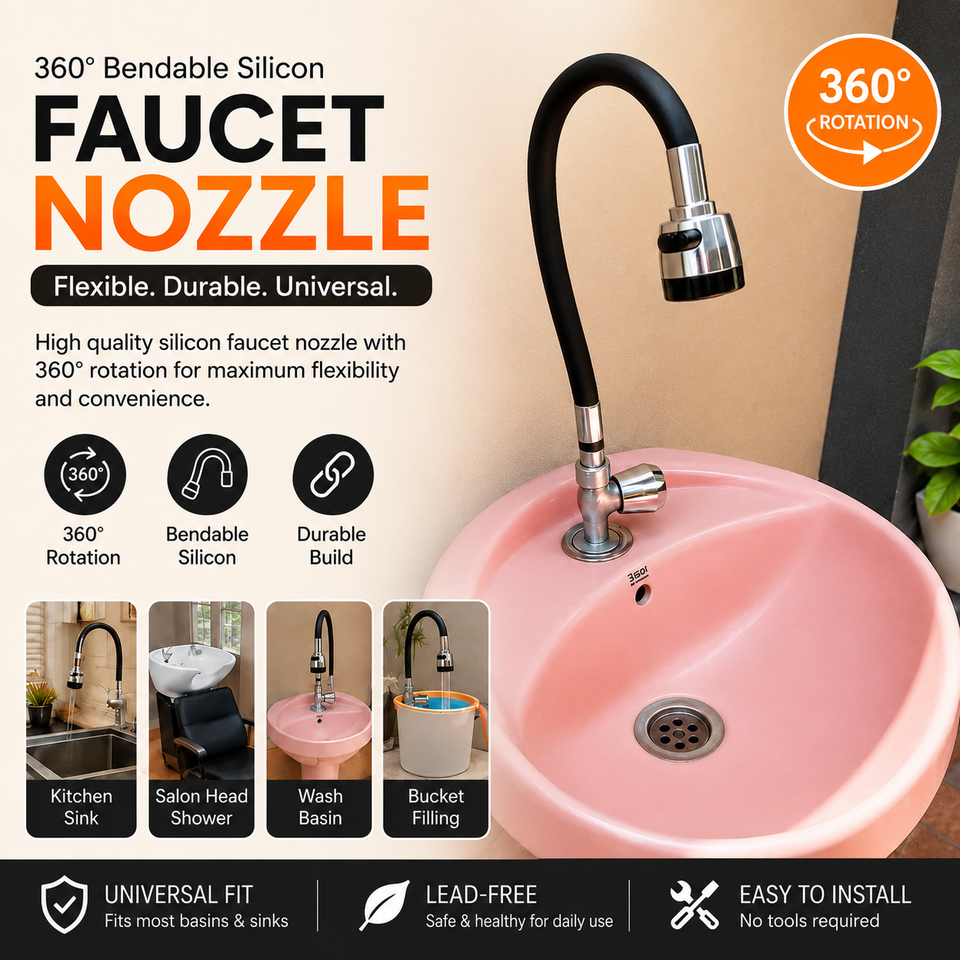 360° Flexible Kitchen Tap Sprayer – Dual Mode Water Saving Faucet Nozzle