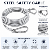 Heavy Duty PVC Coated Stainless Steel Clothesline with Hooks – Rustproof Laundry Drying Wire